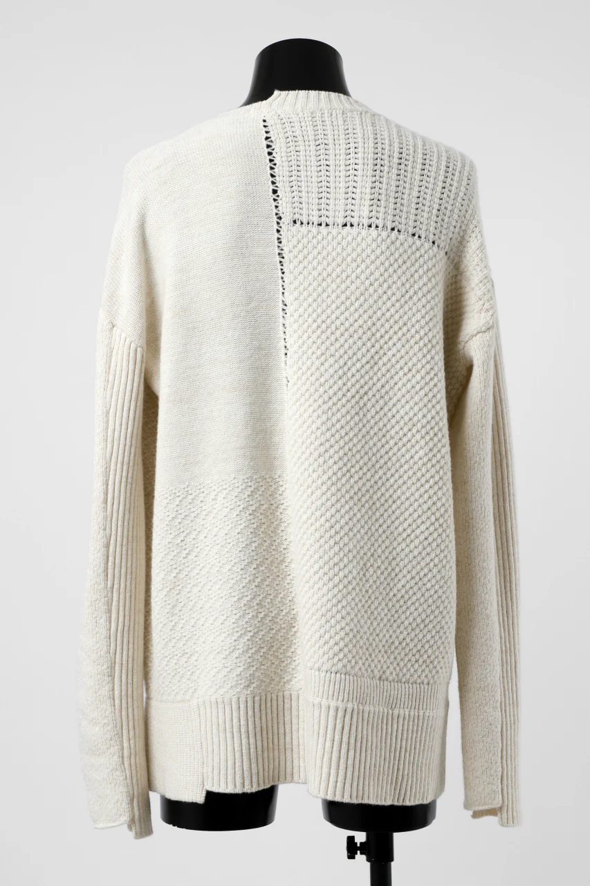KLASICA TRANSIT RELAX FIT KNIT SWEATER / HAND FLAME 3PLY SUPER FINE MELINO 7G (NATURAL) - Image 4