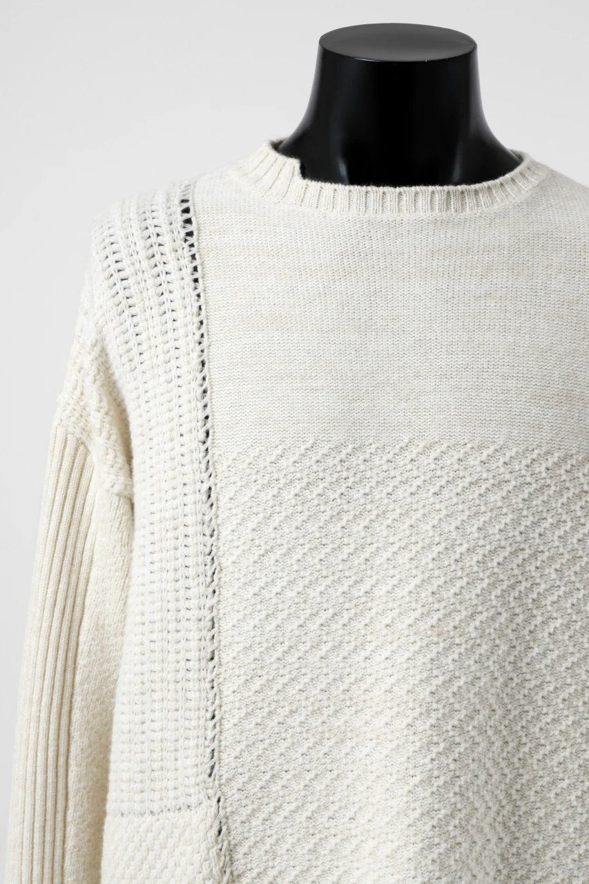 KLASICA TRANSIT RELAX FIT KNIT SWEATER / HAND FLAME 3PLY SUPER FINE MELINO 7G (NATURAL) - Image 5
