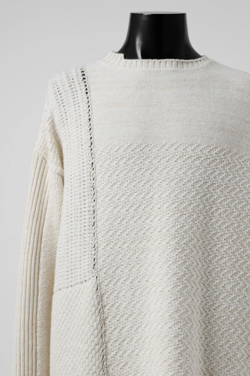 KLASICA TRANSIT RELAX FIT KNIT SWEATER / HAND FLAME 3PLY SUPER FINE MELINO 7G (NATURAL) - Image 6