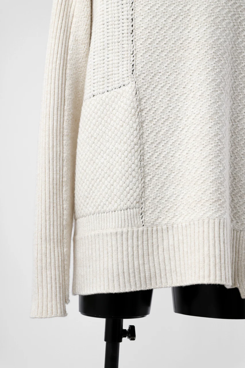 KLASICA TRANSIT RELAX FIT KNIT SWEATER / HAND FLAME 3PLY SUPER FINE MELINO 7G (NATURAL) - Image 7