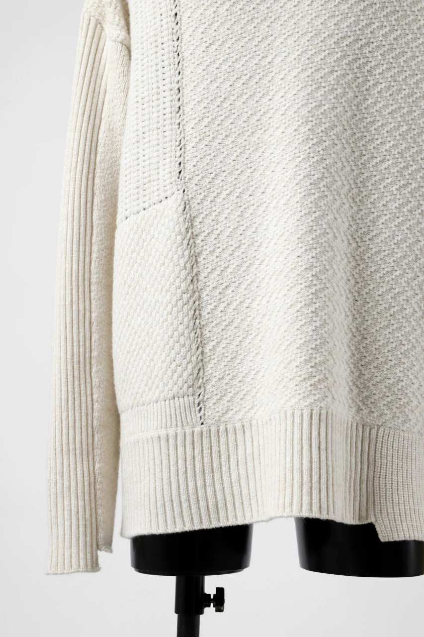 KLASICA TRANSIT RELAX FIT KNIT SWEATER / HAND FLAME 3PLY SUPER FINE MELINO 7G (NATURAL) - Image 8