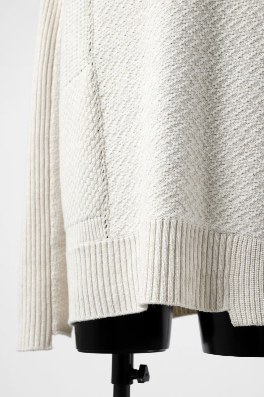 KLASICA TRANSIT RELAX FIT KNIT SWEATER / HAND FLAME 3PLY SUPER FINE MELINO 7G (NATURAL) - Image 9