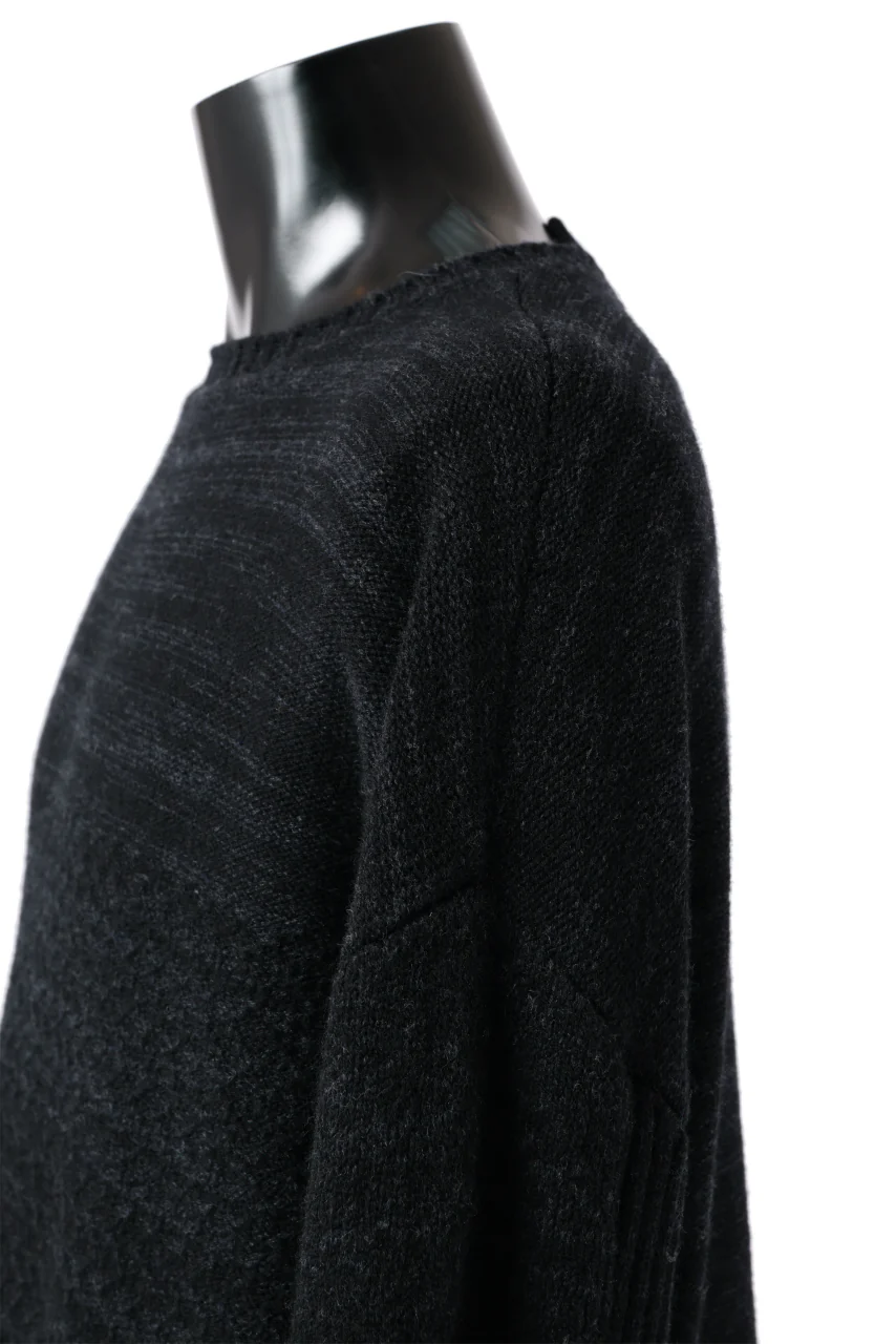 KLASICA TRANSIT RELAX FIT KNIT SWEATER / HAND FLAME 3PLY SUPER FINE MELINO 7G (SHADOW) - Image 11