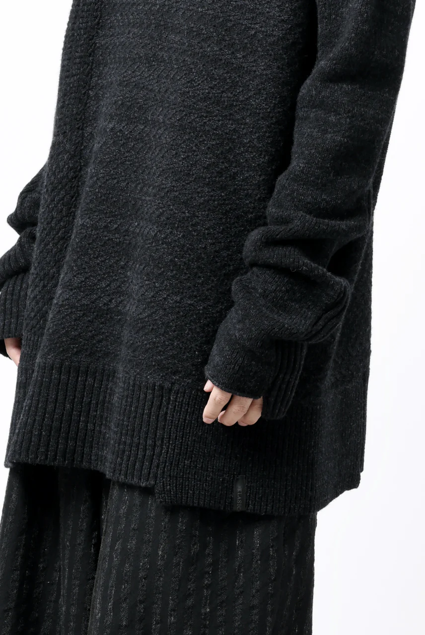 KLASICA TRANSIT RELAX FIT KNIT SWEATER / HAND FLAME 3PLY SUPER FINE MELINO 7G (SHADOW) - Image 29