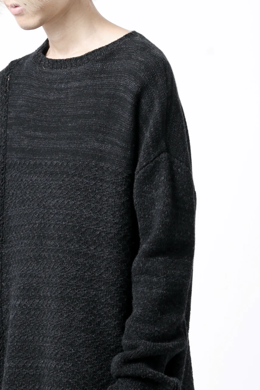 KLASICA TRANSIT RELAX FIT KNIT SWEATER / HAND FLAME 3PLY SUPER FINE MELINO 7G (SHADOW) - Image 30