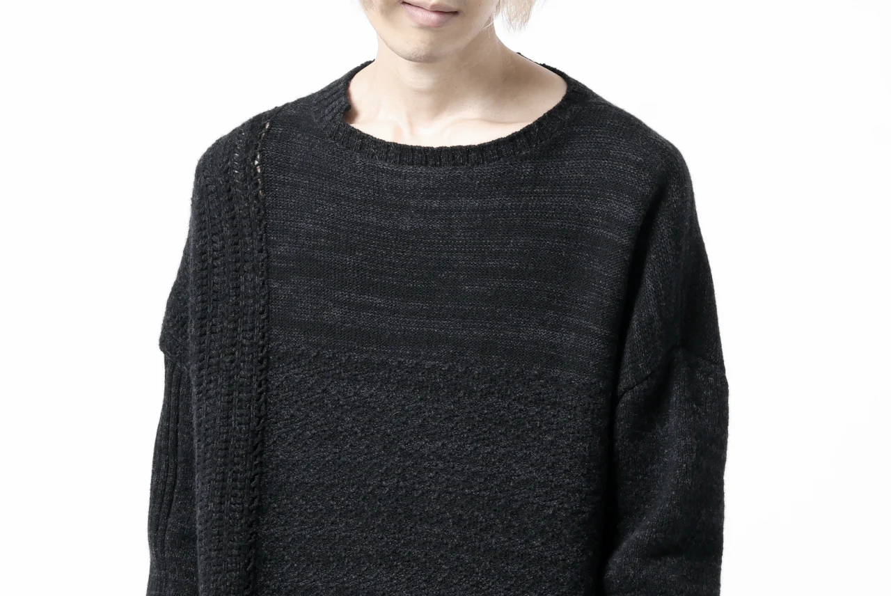 KLASICA TRANSIT RELAX FIT KNIT SWEATER / HAND FLAME 3PLY SUPER FINE MELINO 7G (SHADOW) - Image 33