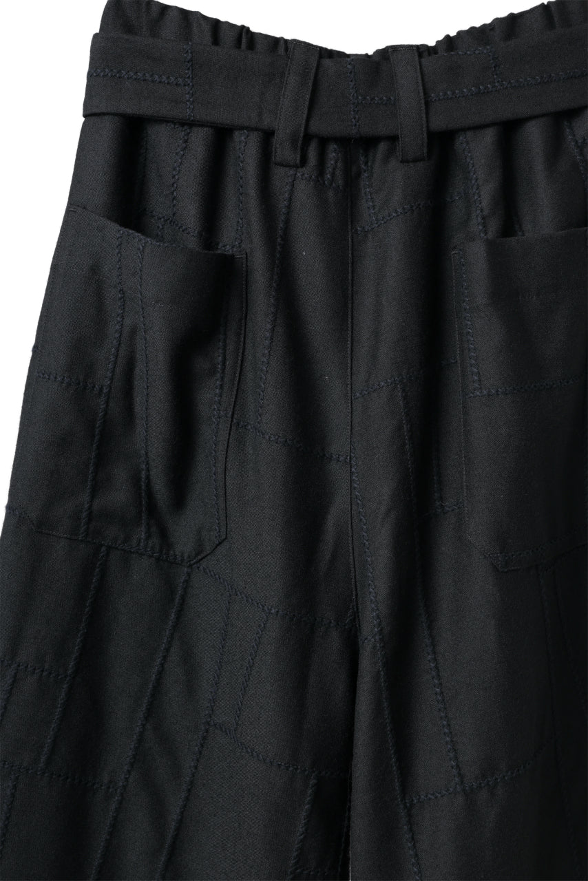 KLASICA VENT LAYERED FOLKLORE TROUSERS / BLACK BACK VENETIAN (BLACK STITCH) - Image 13