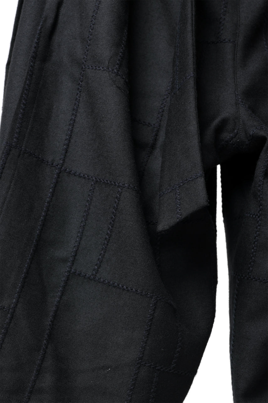 KLASICA VENT LAYERED FOLKLORE TROUSERS / BLACK BACK VENETIAN (BLACK STITCH) - Image 6