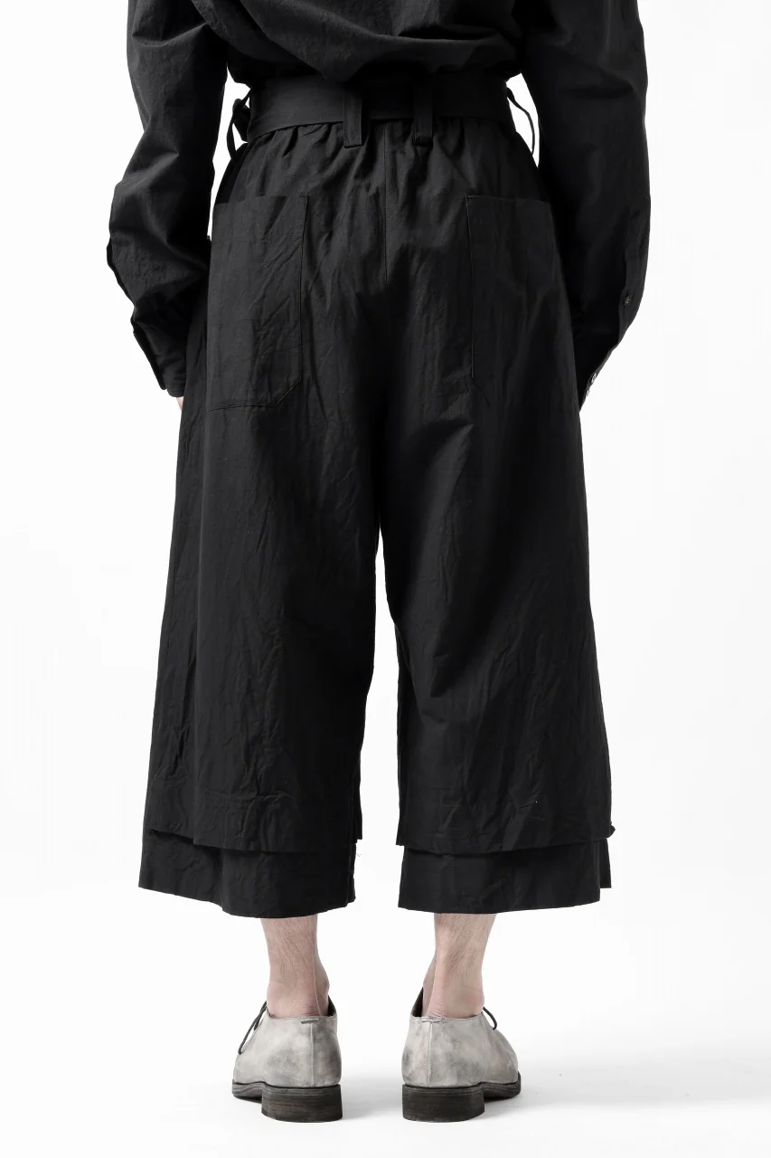 KLASICA VENT LAYERED FOLKLORE TROUSERS / HAND DYED COTTON-LINEN (BLACK) - Image 11
