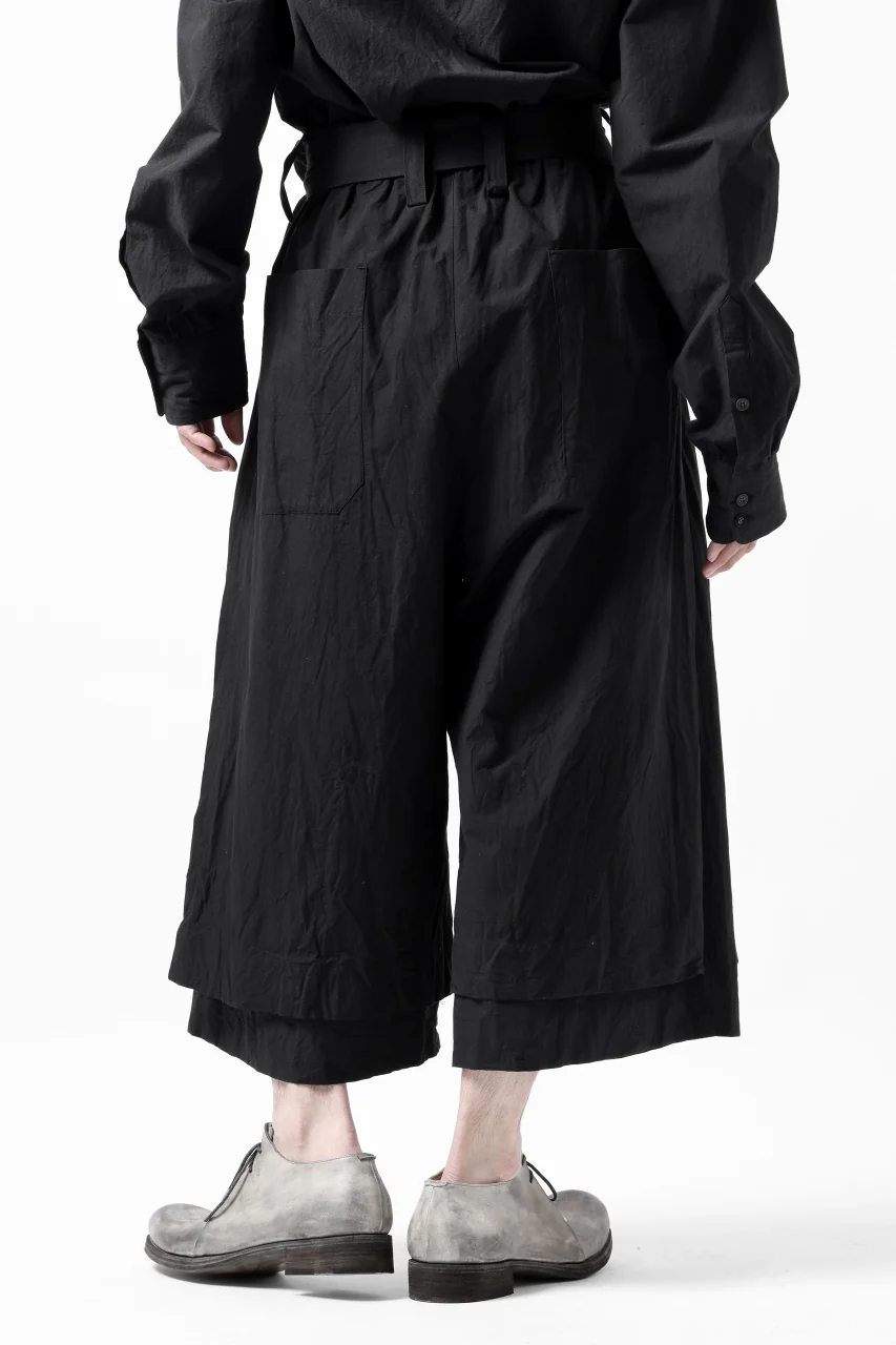 KLASICA VENT LAYERED FOLKLORE TROUSERS / HAND DYED COTTON-LINEN (BLACK) - Image 12
