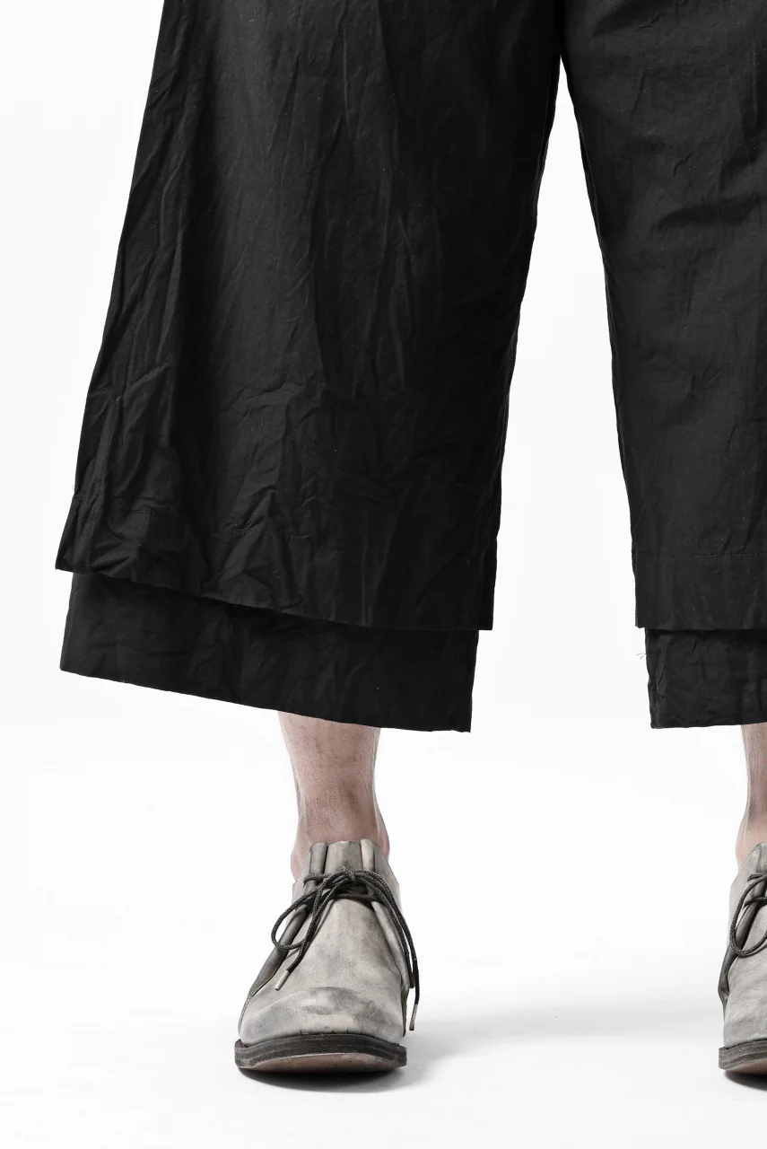 KLASICA VENT LAYERED FOLKLORE TROUSERS / HAND DYED COTTON-LINEN (BLACK) - Image 15