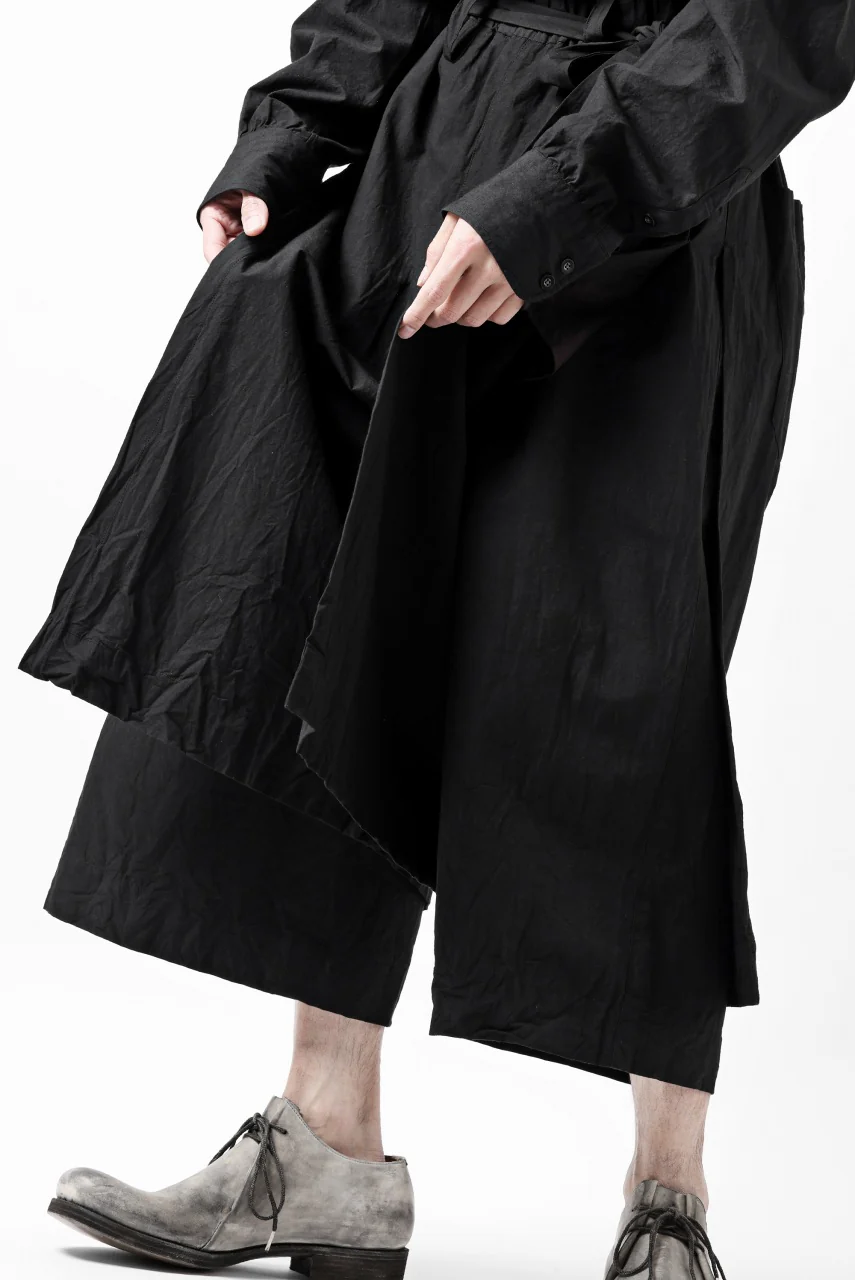 KLASICA VENT LAYERED FOLKLORE TROUSERS / HAND DYED COTTON-LINEN (BLACK) - Image 16