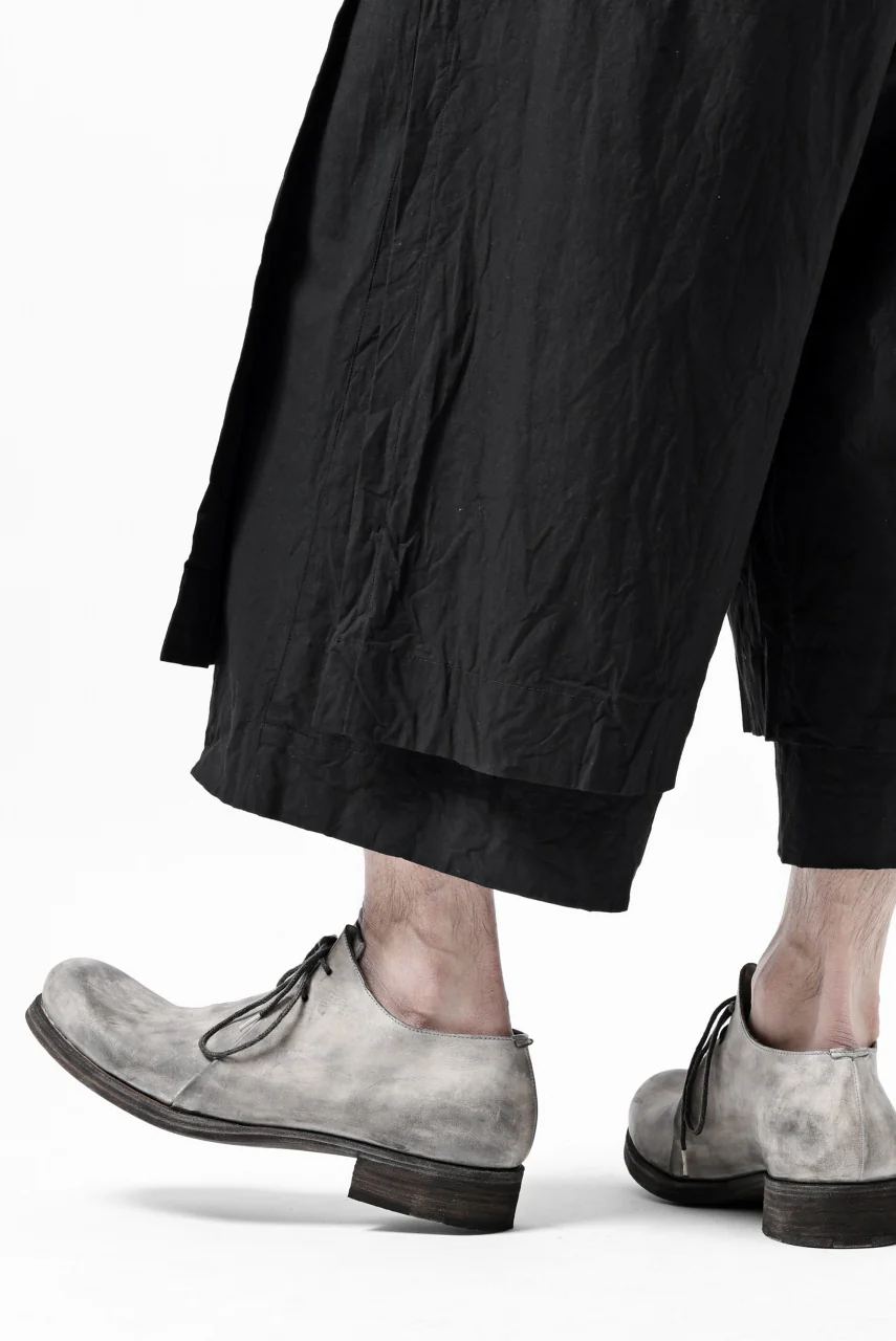 KLASICA VENT LAYERED FOLKLORE TROUSERS / HAND DYED COTTON-LINEN (BLACK) - Image 17