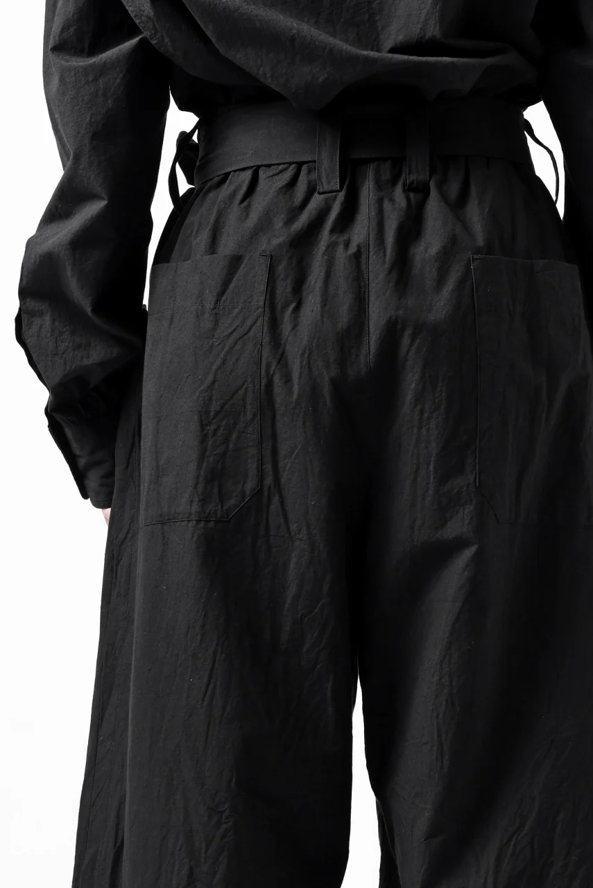 KLASICA VENT LAYERED FOLKLORE TROUSERS / HAND DYED COTTON-LINEN (BLACK) - Image 18