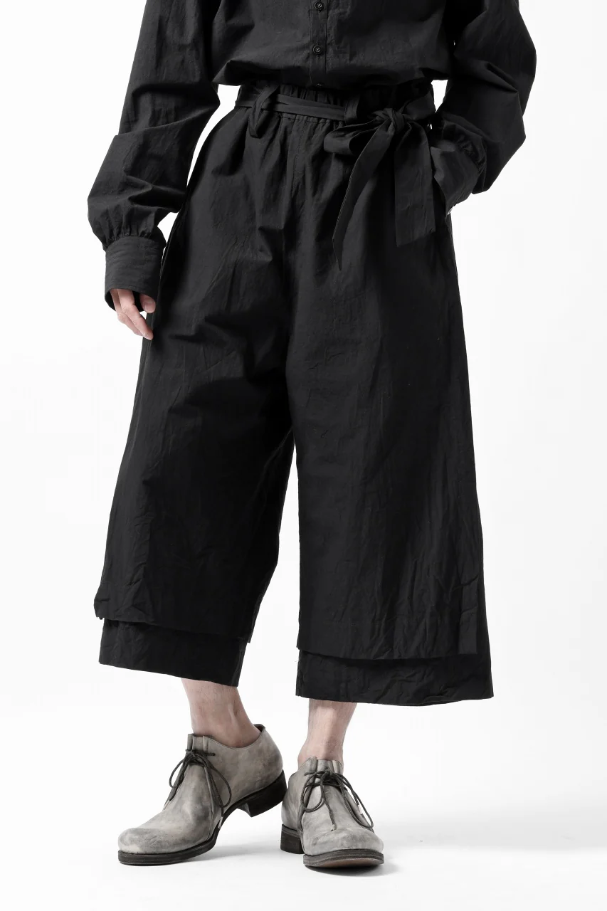 KLASICA VENT LAYERED FOLKLORE TROUSERS / HAND DYED COTTON-LINEN (BLACK) - Image 8