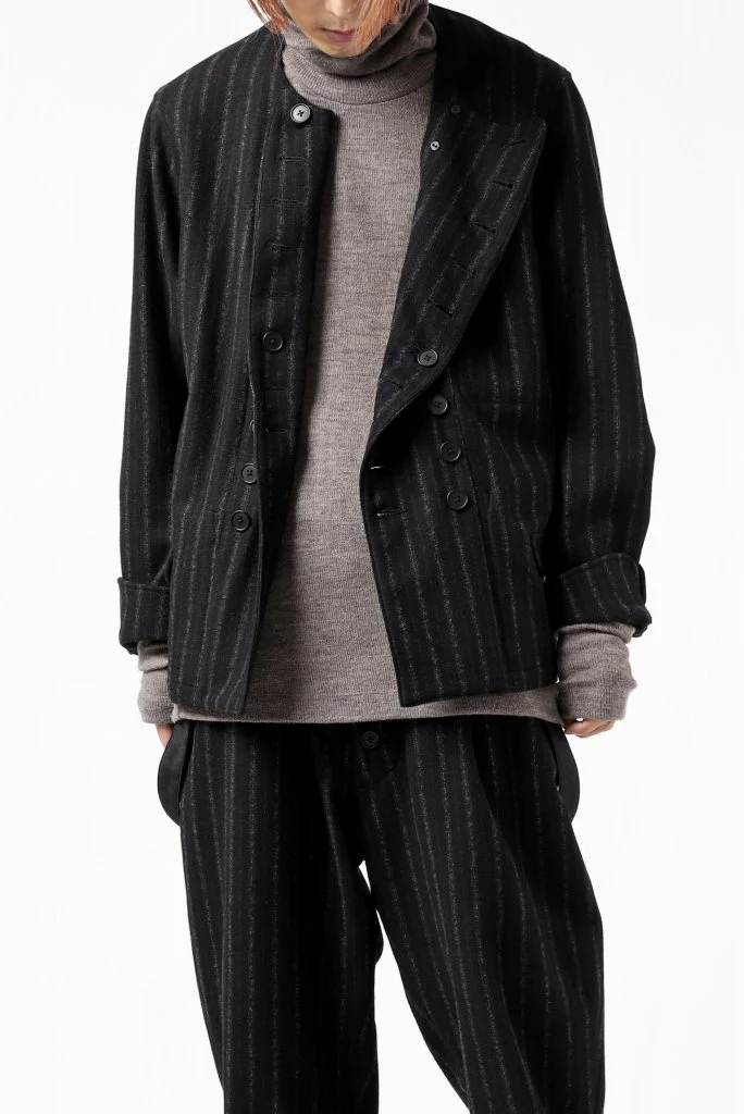 KLASICA VESSEL WORK JACKET / WOOL FLANNEL (VINTAGE STRIPE) - Image 11