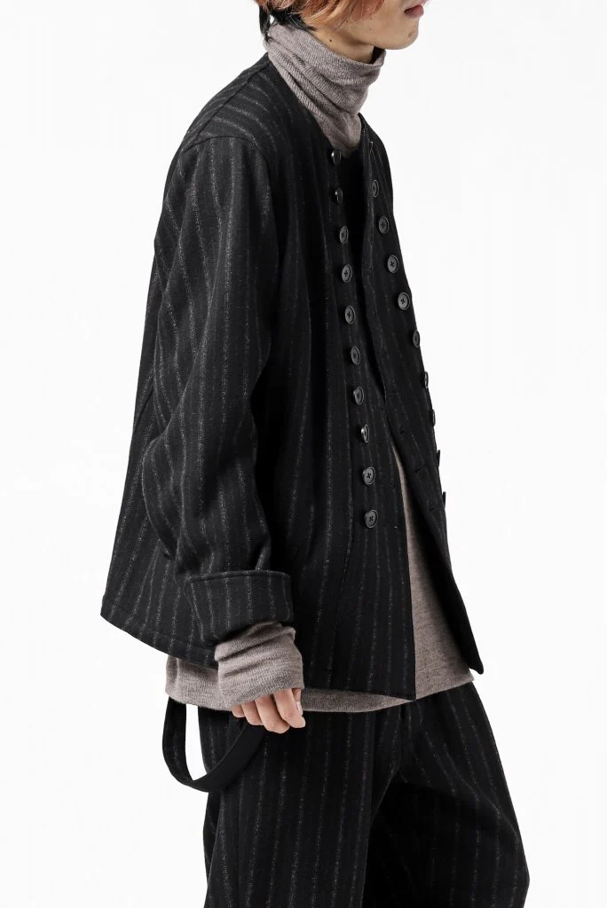 KLASICA VESSEL WORK JACKET / WOOL FLANNEL (VINTAGE STRIPE) - Image 4
