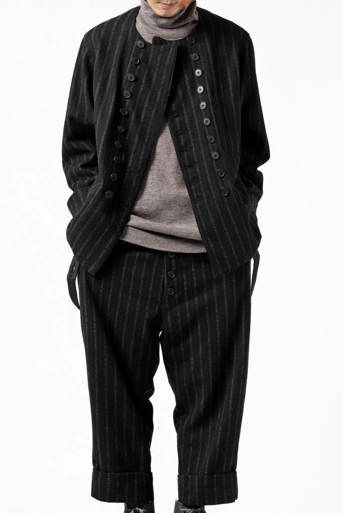 KLASICA VESSEL WORK JACKET / WOOL FLANNEL (VINTAGE STRIPE) - Image 5