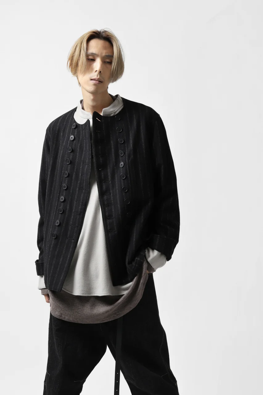 KLASICA VESSEL WORK JACKET / WOOL FLANNEL (VINTAGE STRIPE) - Image 9
