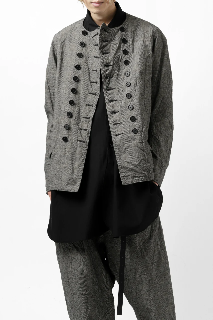 KLASICA VESSER WORK JACKET / ORIGINAL PONGEE NEP (GLEN CHECK) - Image 3