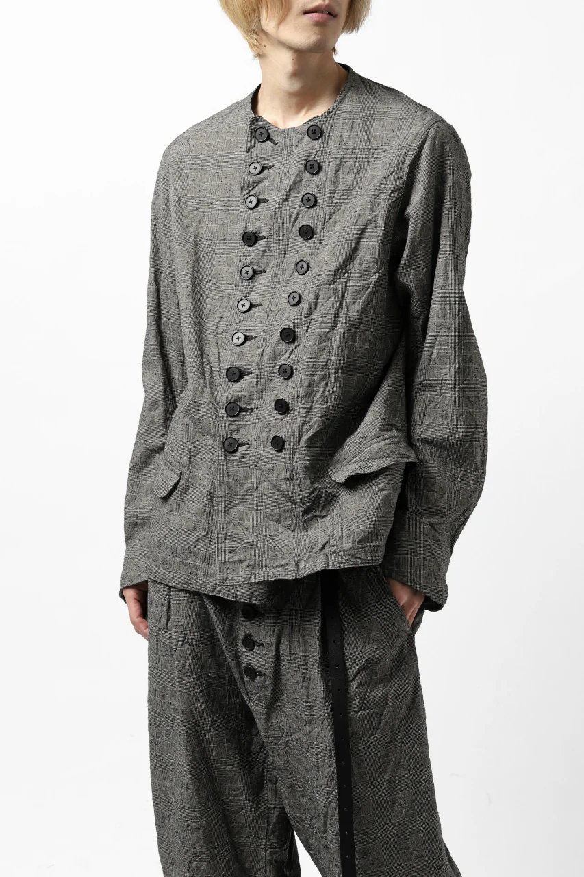 KLASICA VESSER WORK JACKET / ORIGINAL PONGEE NEP (GLEN CHECK) - Image 46