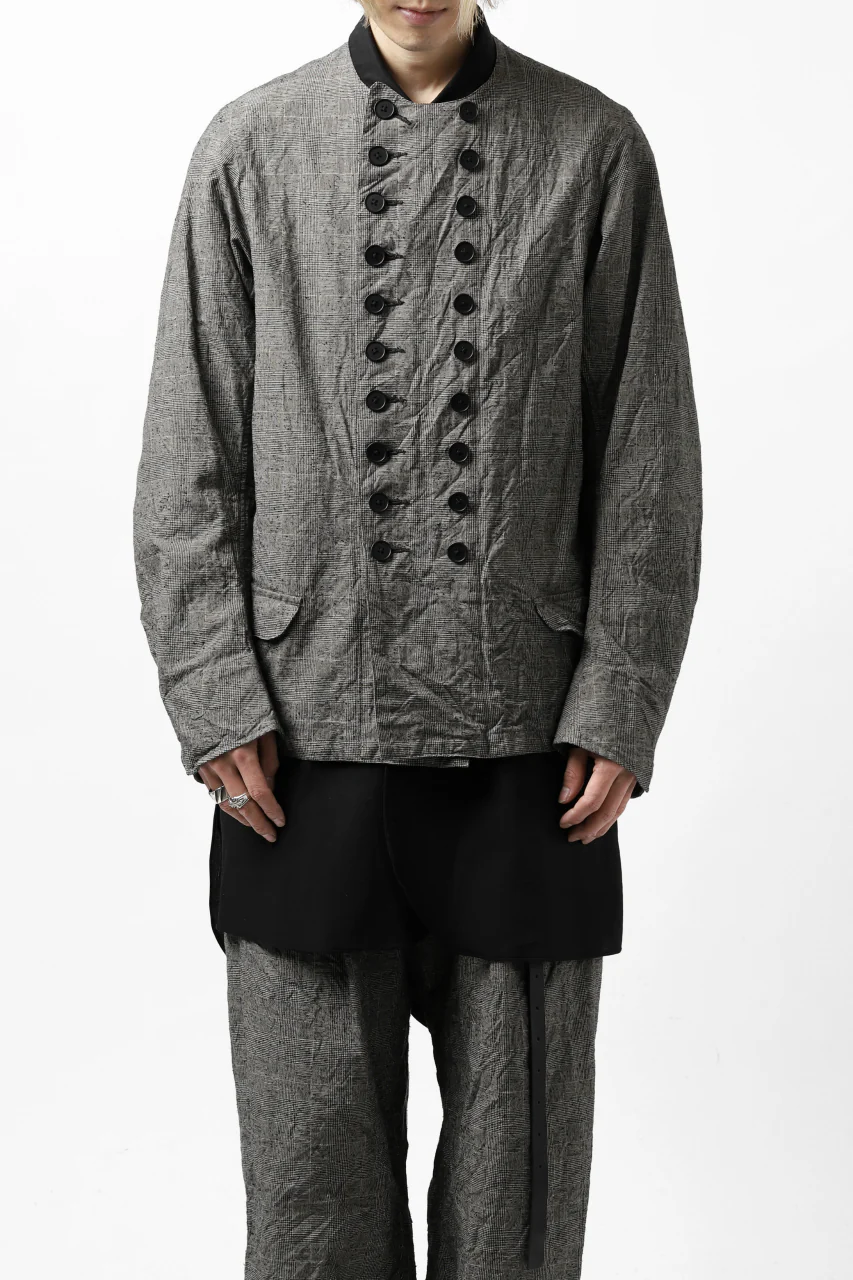 KLASICA VESSER WORK JACKET / ORIGINAL PONGEE NEP (GLEN CHECK) - Image 6