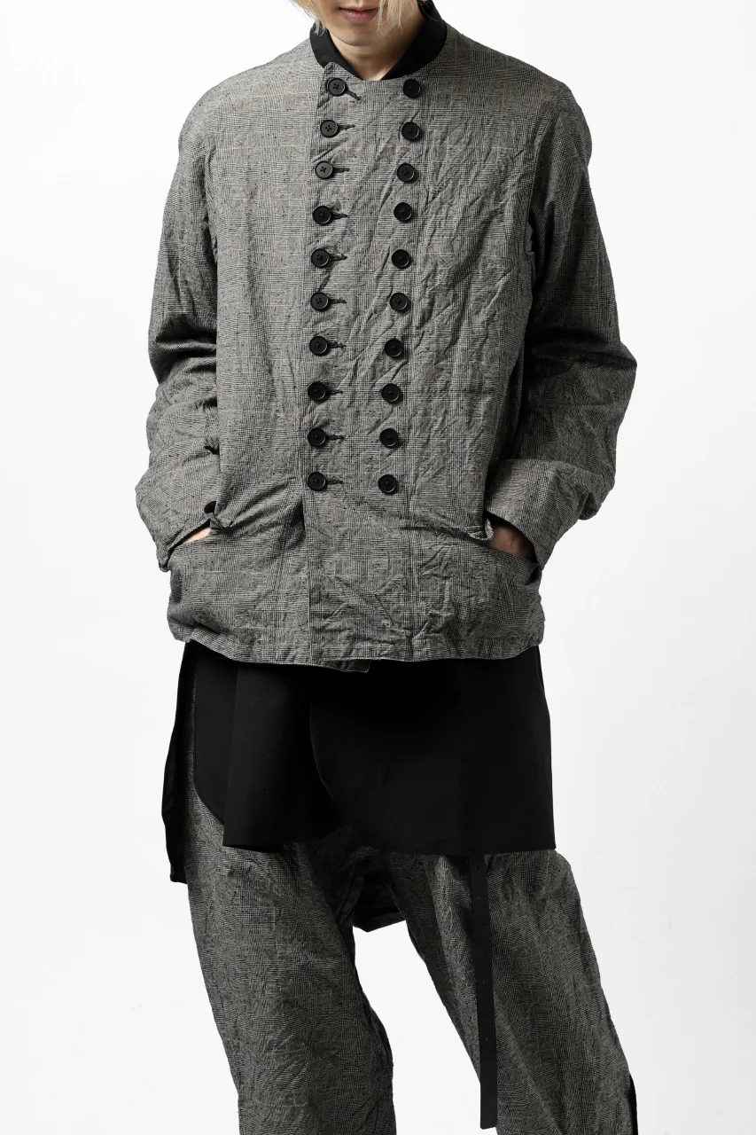 KLASICA VESSER WORK JACKET / ORIGINAL PONGEE NEP (GLEN CHECK) - Image 8