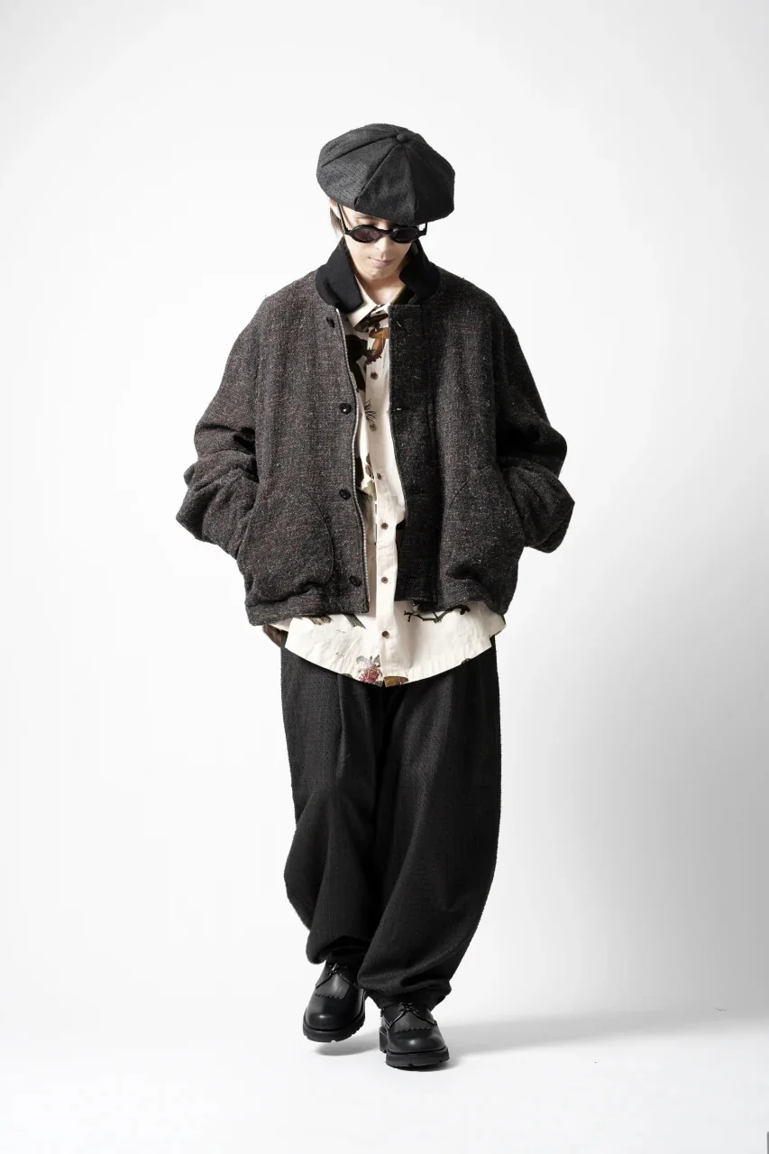 KLASICA VOLUME SLEEVE TANKERS BLOUSON / REGENERATED KEMP MIXED TWEED (MIX BROWN) - Image 21