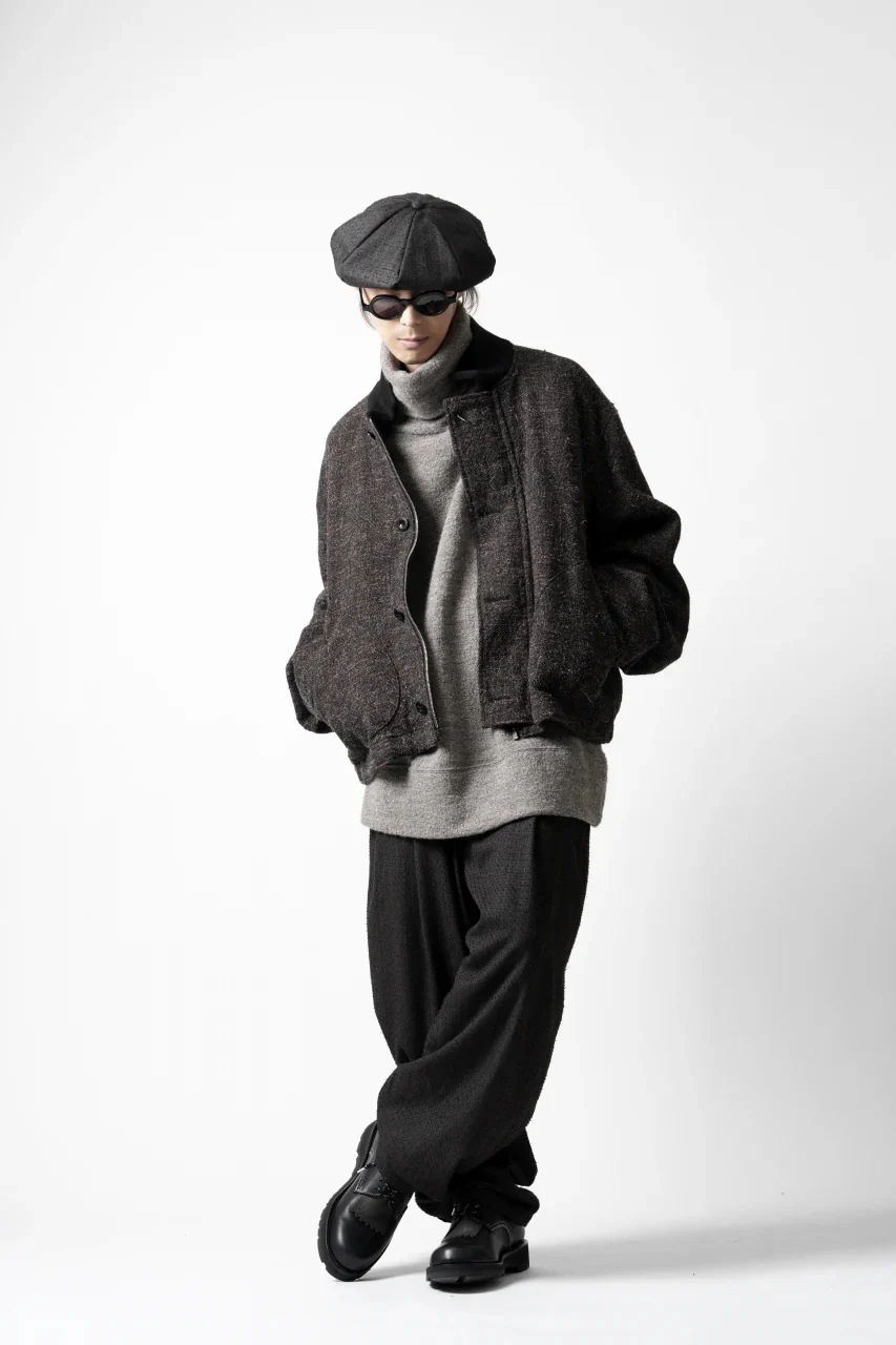 KLASICA VOLUME SLEEVE TANKERS BLOUSON / REGENERATED KEMP MIXED TWEED (MIX BROWN) - Image 22
