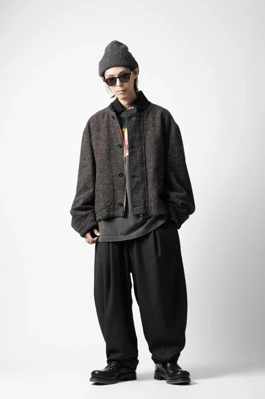 KLASICA VOLUME SLEEVE TANKERS BLOUSON / REGENERATED KEMP MIXED TWEED (MIX BROWN) - Image 25
