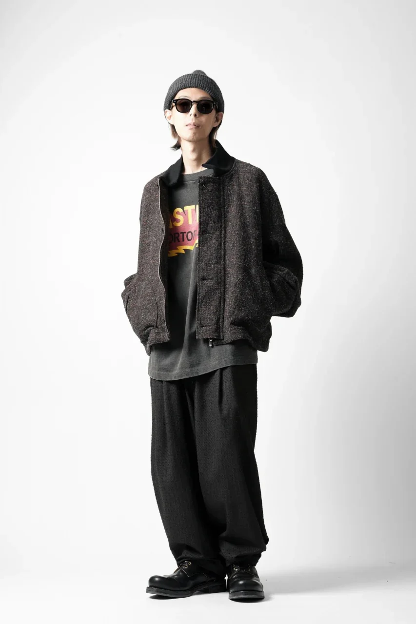 KLASICA VOLUME SLEEVE TANKERS BLOUSON / REGENERATED KEMP MIXED TWEED (MIX BROWN) - Image 26