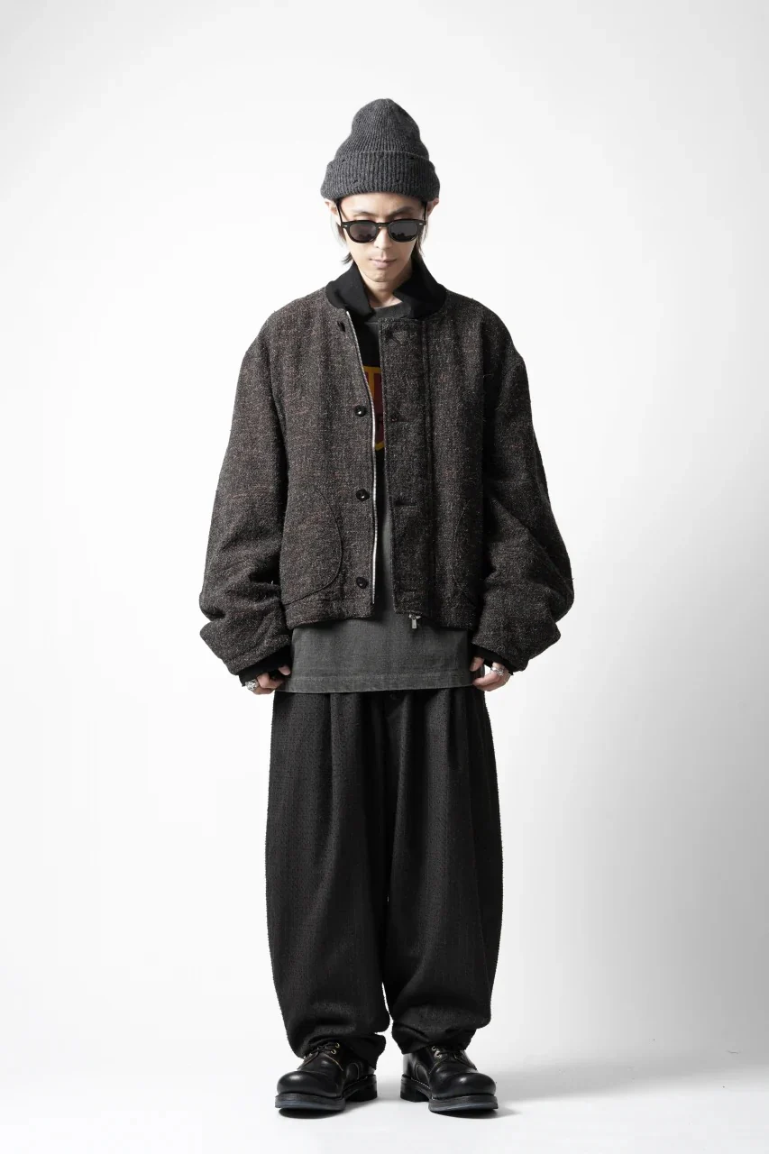 KLASICA VOLUME SLEEVE TANKERS BLOUSON / REGENERATED KEMP MIXED TWEED (MIX BROWN) - Image 27
