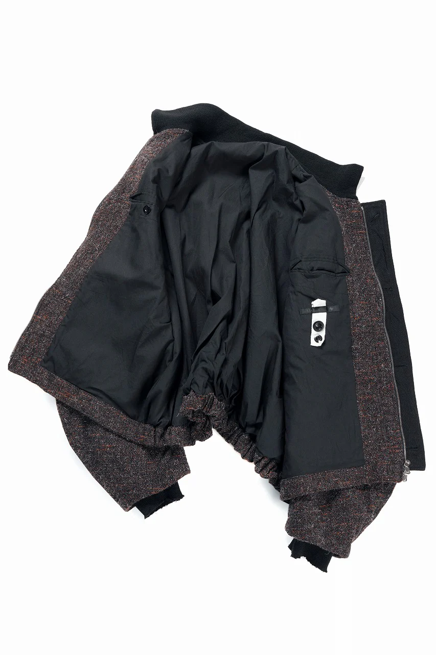 KLASICA VOLUME SLEEVE TANKERS BLOUSON / REGENERATED KEMP MIXED TWEED (MIX BROWN) - Image 4