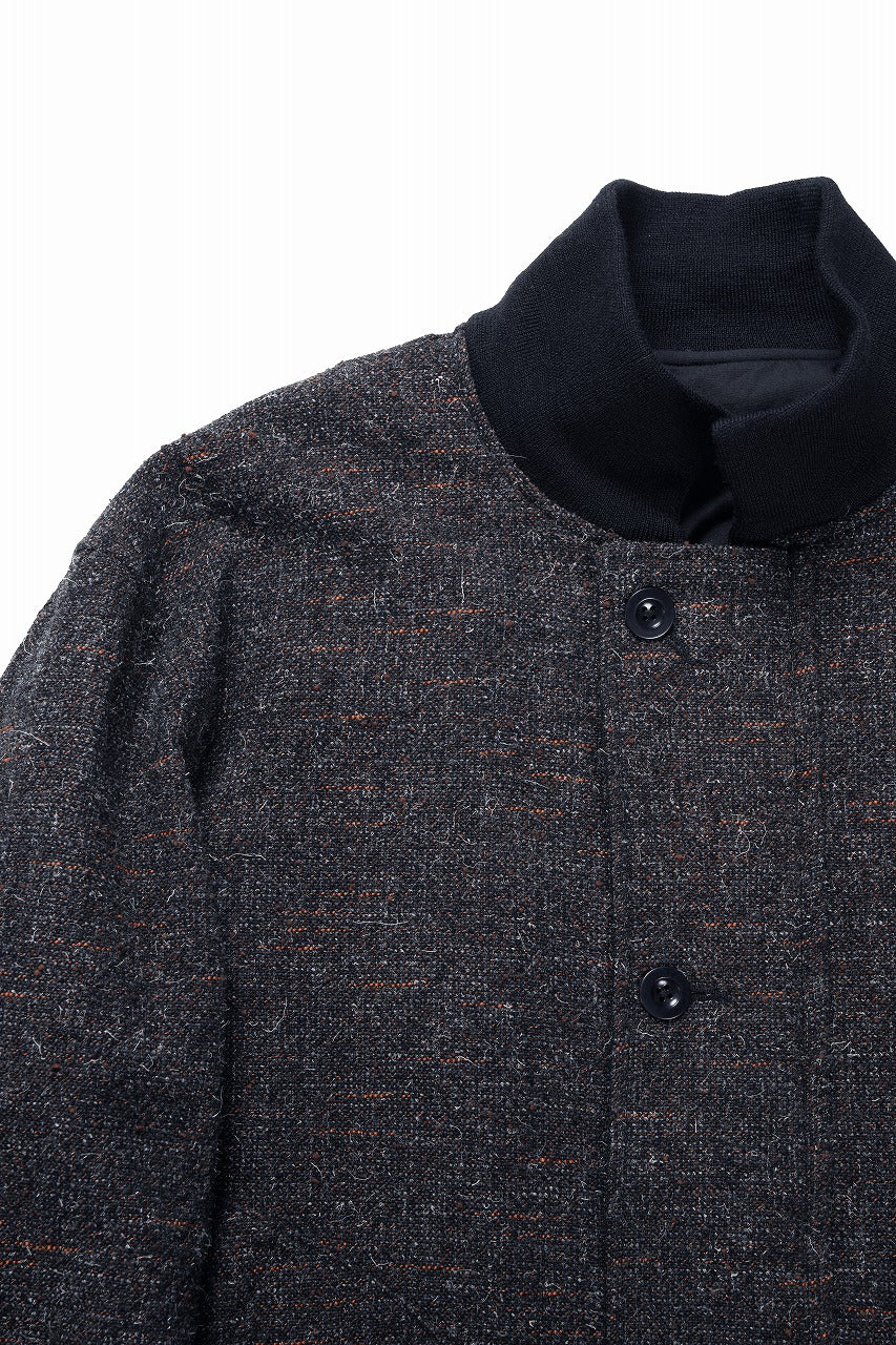 KLASICA VOLUME SLEEVE TANKERS BLOUSON / REGENERATED KEMP MIXED TWEED (MIX BROWN) - Image 5