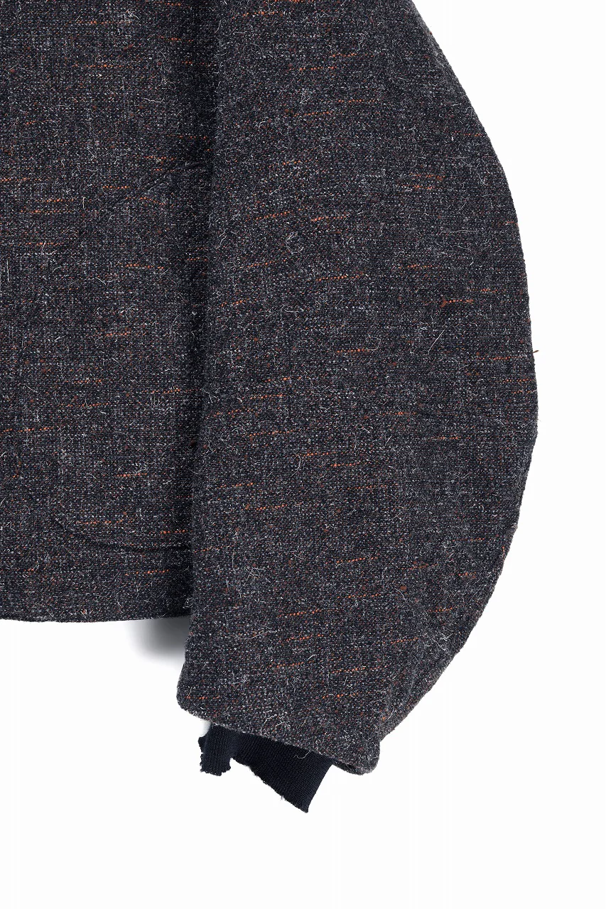 KLASICA VOLUME SLEEVE TANKERS BLOUSON / REGENERATED KEMP MIXED TWEED (MIX BROWN) - Image 6