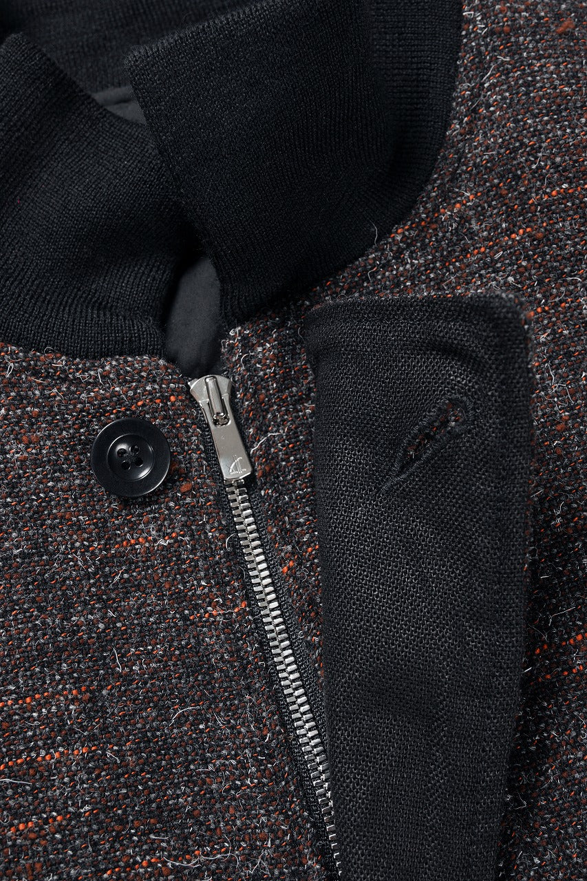 KLASICA VOLUME SLEEVE TANKERS BLOUSON / REGENERATED KEMP MIXED TWEED (MIX BROWN) - Image 9