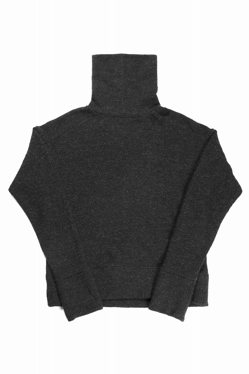KLASICA VOLUME TURTLE NECK / SHETLAND WOOL AMUNZEN (CARBON) - Image 4