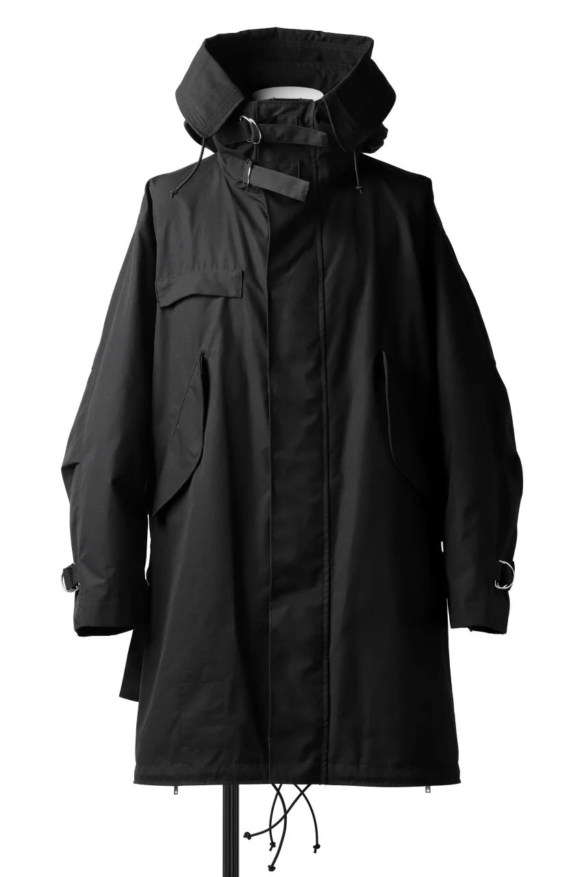 KLASICA WATER FALL MODS COAT / Ventile® UK L24 (BLACK)