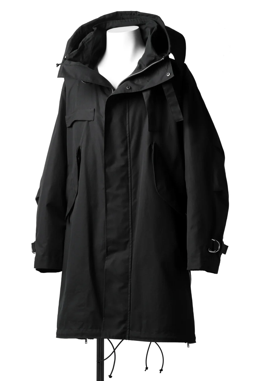 KLASICA WATER FALL MODS COAT / Ventile® UK L24 (BLACK) - Image 14