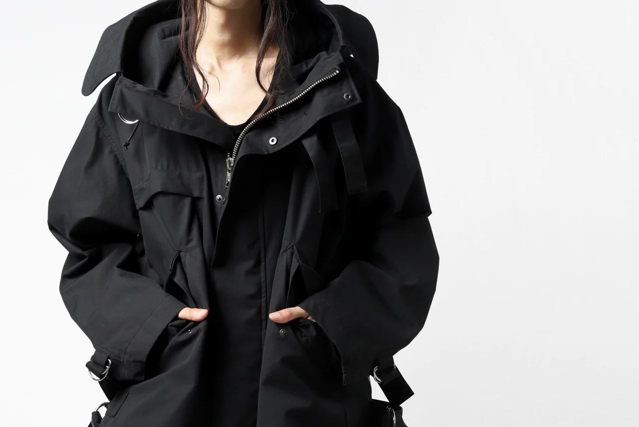 KLASICA WATER FALL MODS COAT / Ventile® UK L24 (BLACK) - Image 45