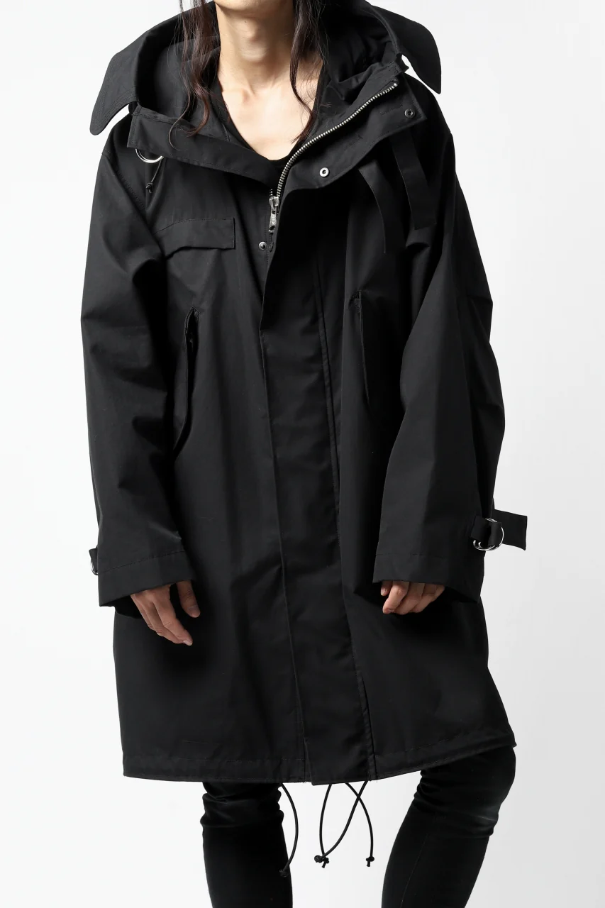 KLASICA WATER FALL MODS COAT / Ventile® UK L24 (BLACK) - Image 7