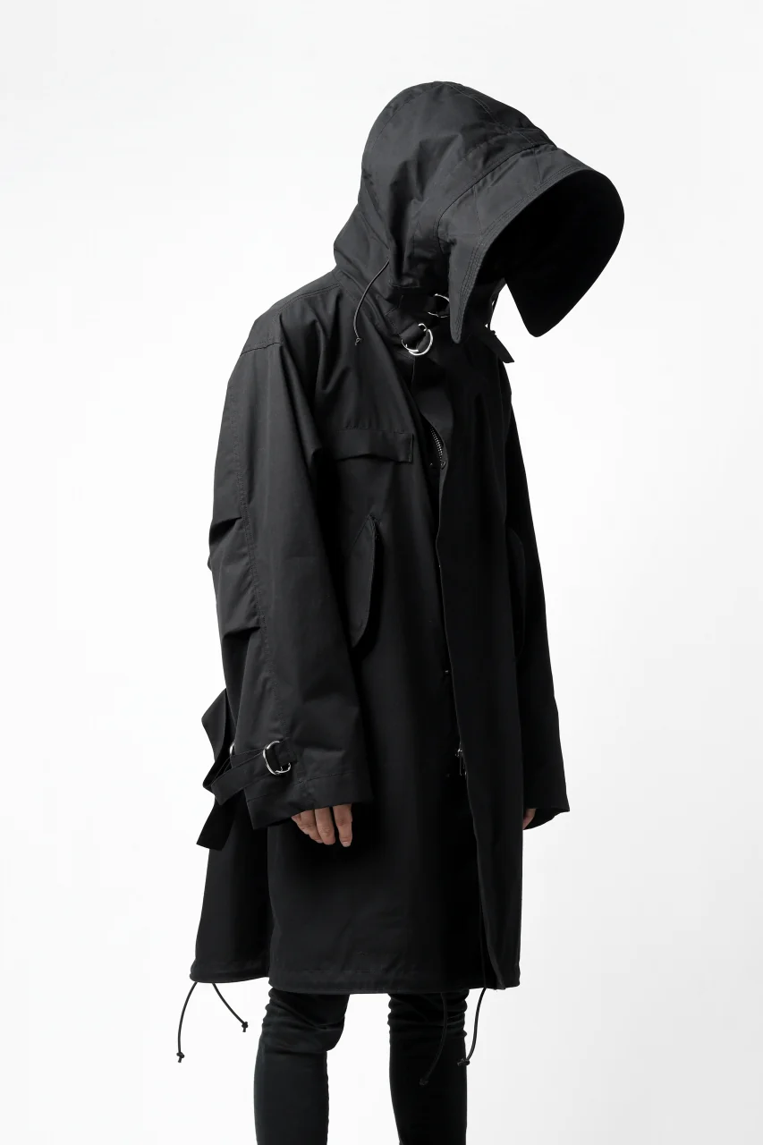 KLASICA WATER FALL MODS COAT / Ventile® UK L24 (BLACK) - Image 9
