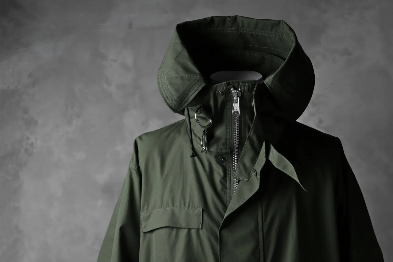 KLASICA WATER FALL MODS COAT / Ventile® UK L24 (OLIVE) - Image 26