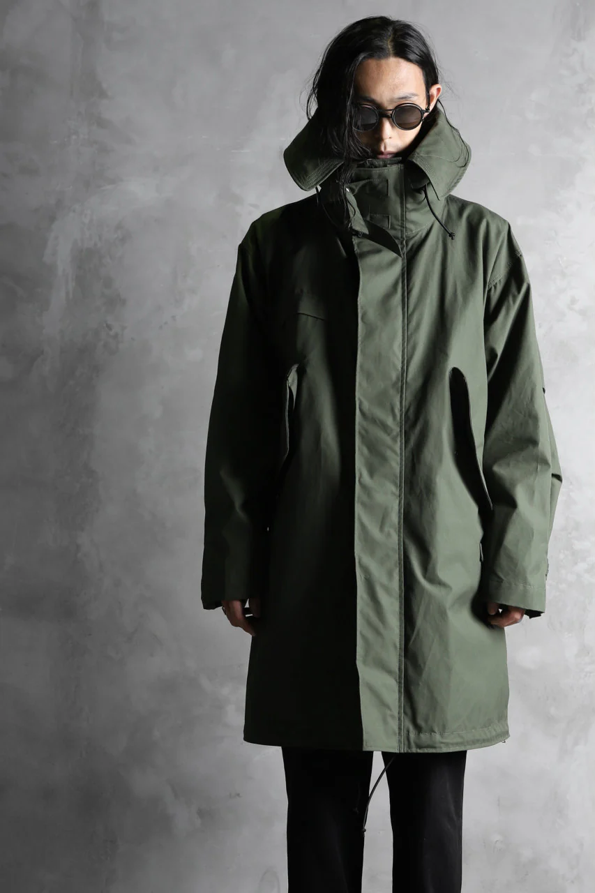 KLASICA WATER FALL MODS COAT / Ventile® UK L24 (OLIVE) - Image 29