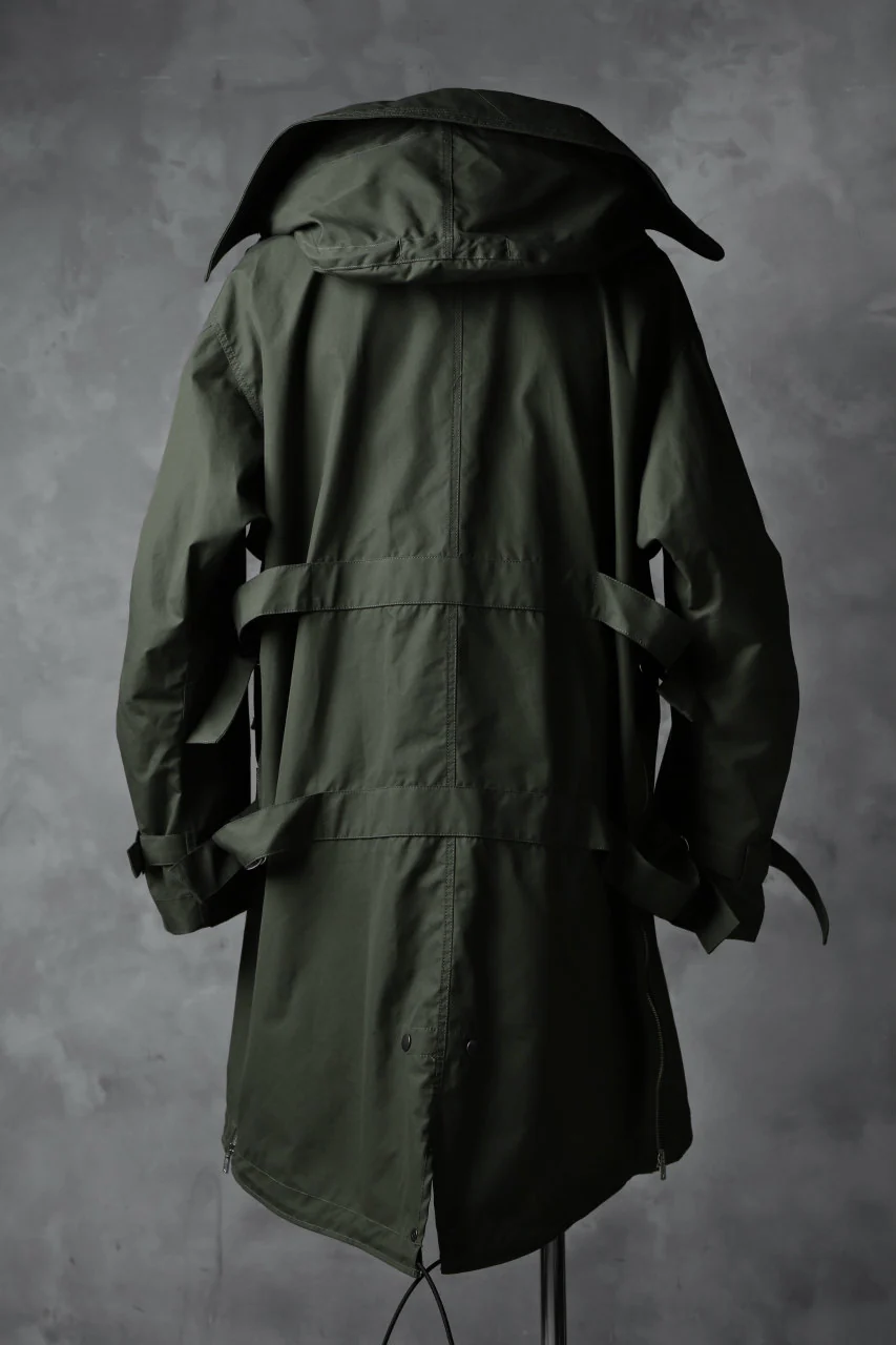 KLASICA WATER FALL MODS COAT / Ventile® UK L24 (OLIVE) - Image 6