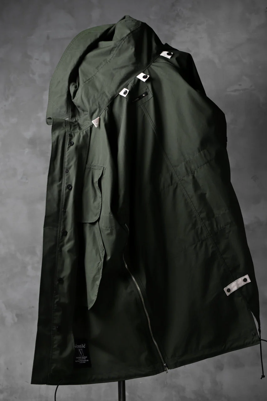 KLASICA WATER FALL MODS COAT / Ventile® UK L24 (OLIVE) - Image 8