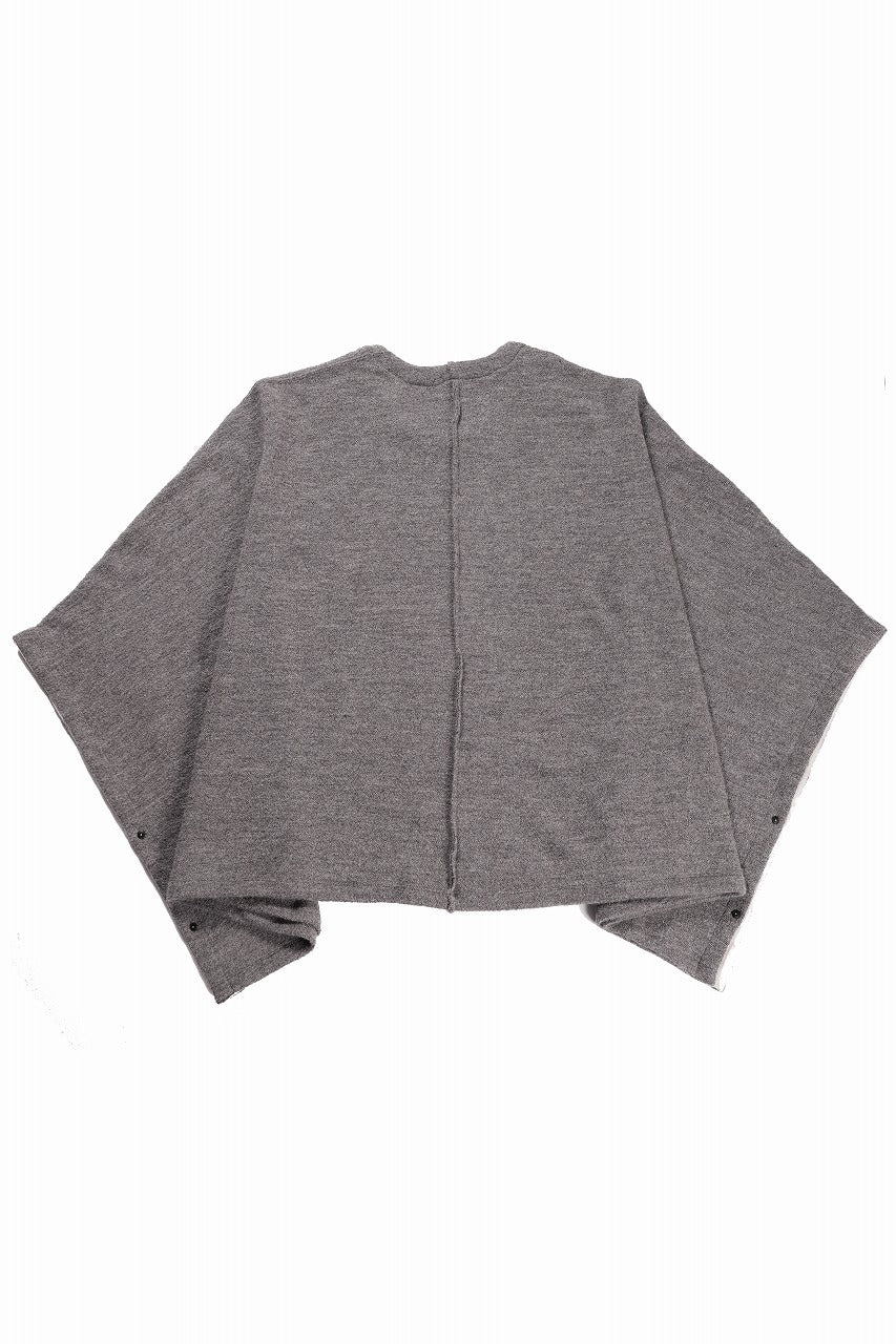 KLASICA WEARABLE BIG STOLE PONCHO / SHETLAND WOOL AMUNZEN (SAND) - Image 4