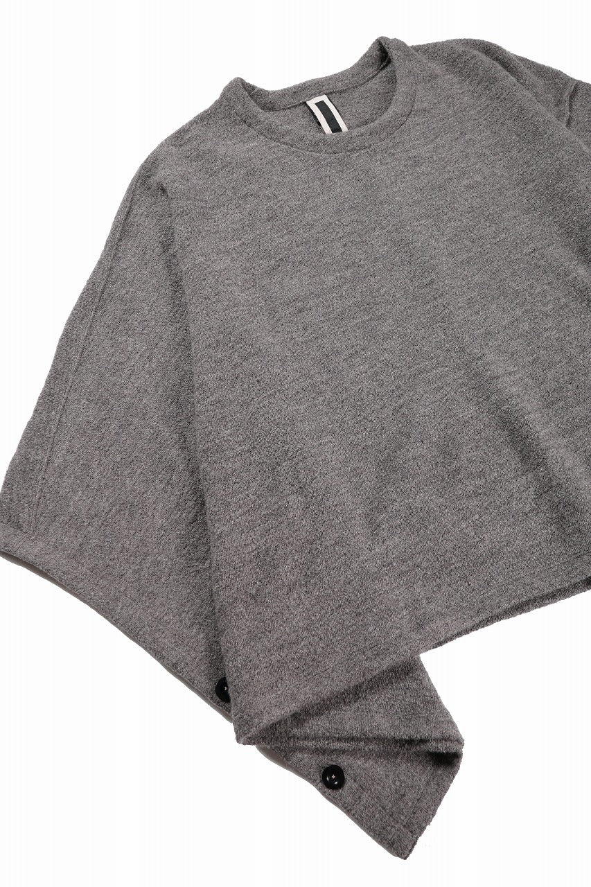 KLASICA WEARABLE BIG STOLE PONCHO / SHETLAND WOOL AMUNZEN (SAND) - Image 8