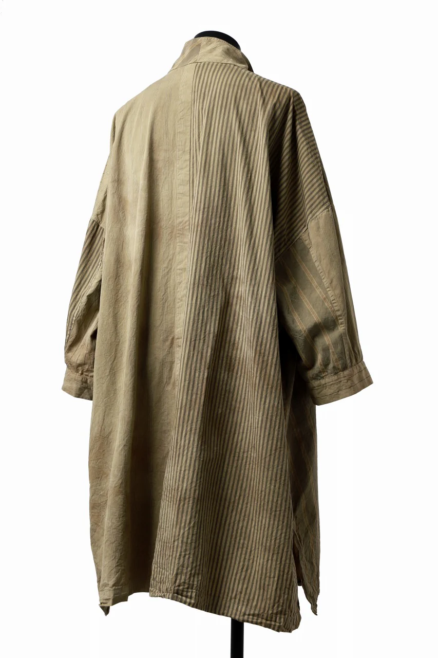 KLASICA WIDE CUT VINTAGE WORK COAT / GARMENT NATURAL DYED (MULTI MIX STRIPES) - Image 9