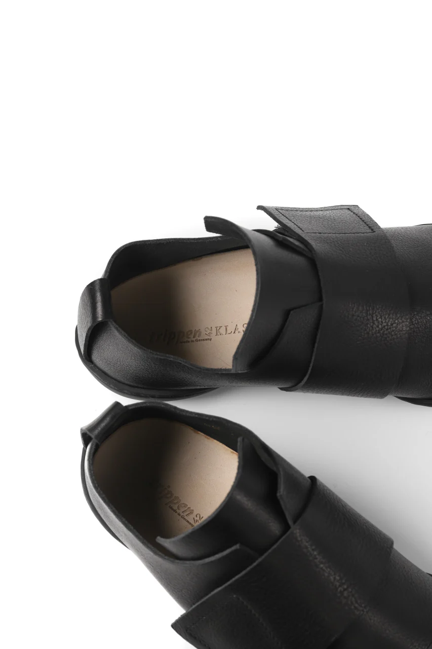 KLASICA x trippen "KLAS" VELCRO HALF SHOES / BLACK WAW (BLACK) - Image 23
